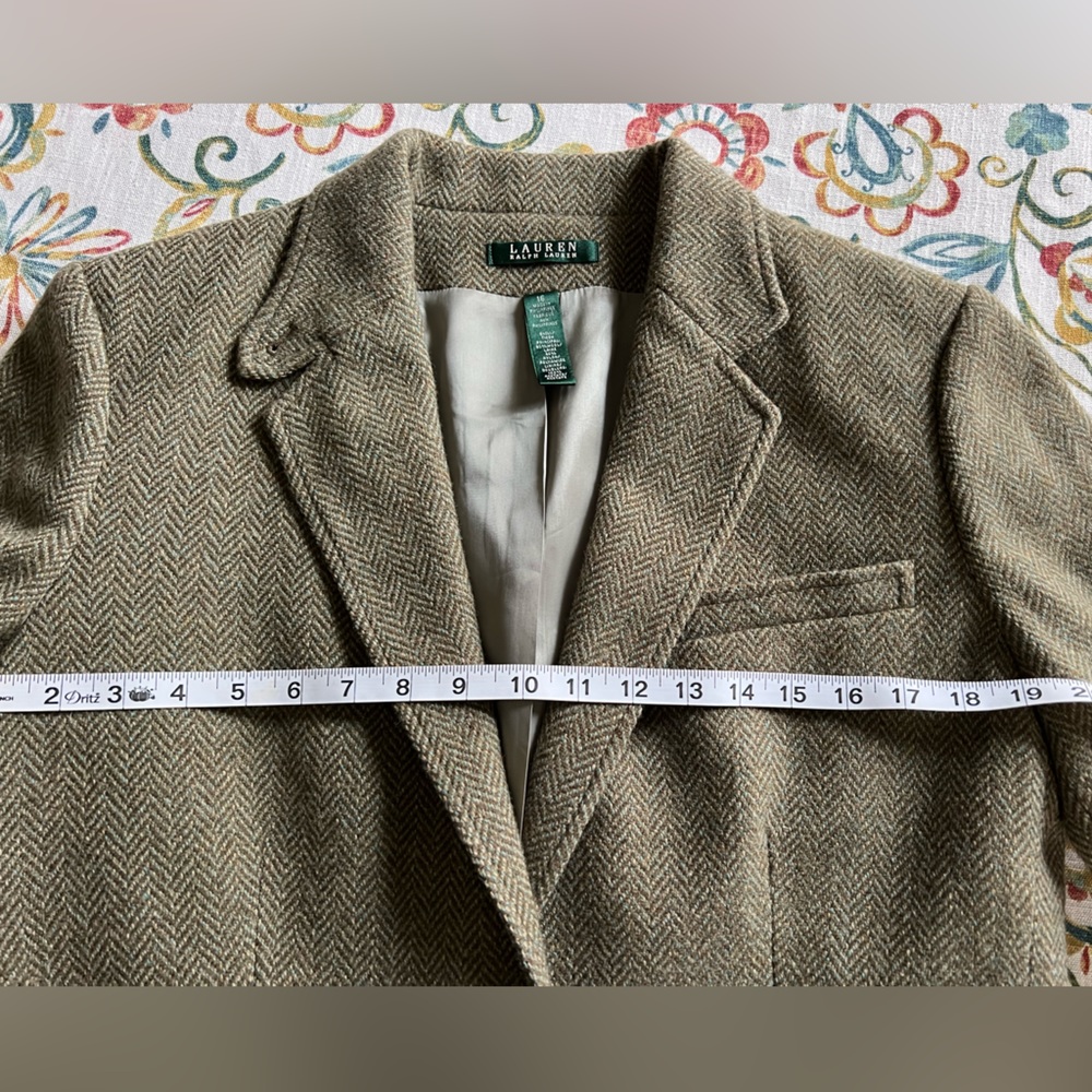 Vintage Lauren Ralph Lauren Green Label Wool Jacket/Blazer Size 16 EUC - Picture 7 of 12